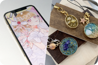 スマホ壁紙・レジンアクセが選べるデザイン体験